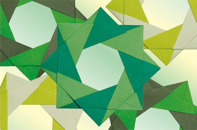 Tant Origami Paper - Green Set | Various sizes | 12 Colours