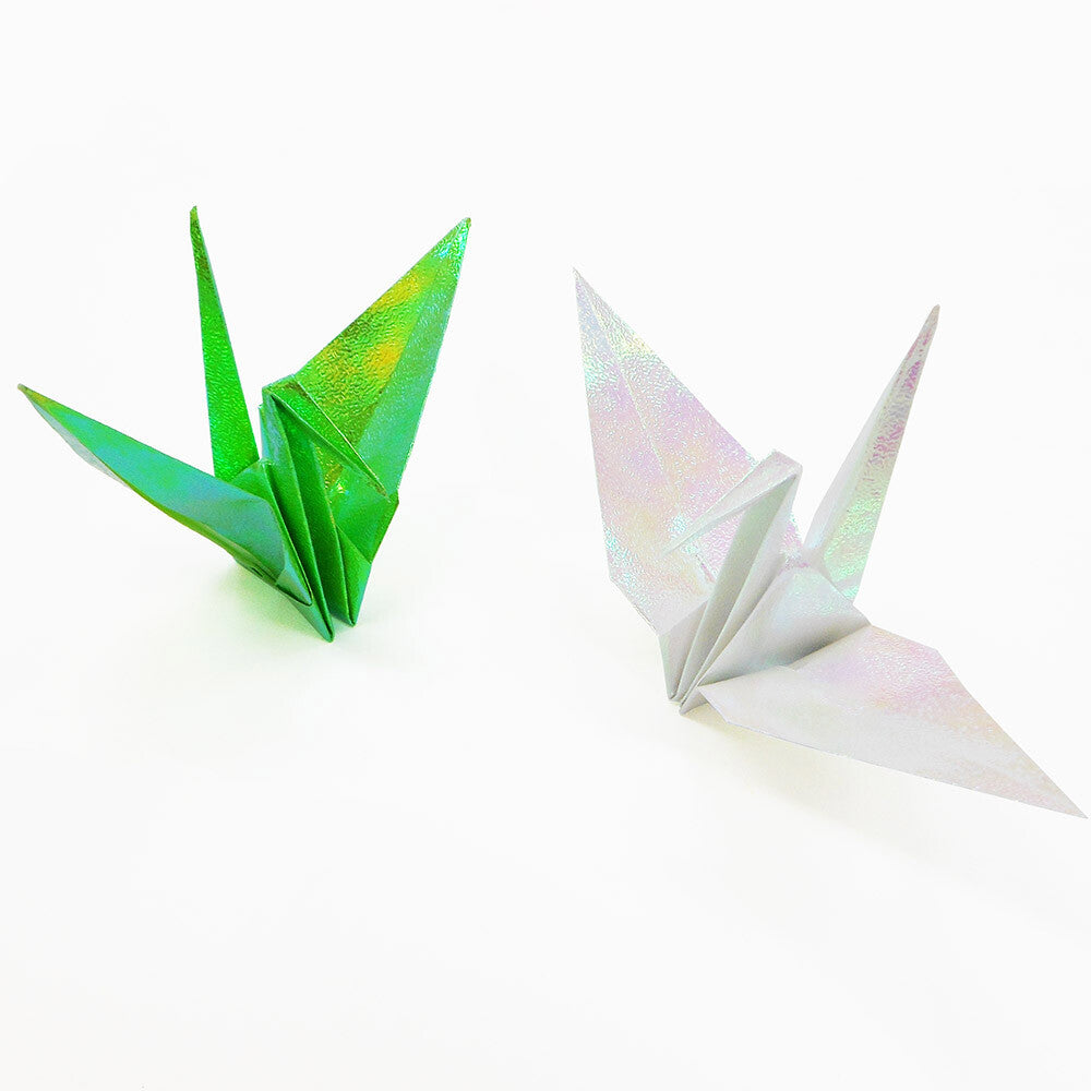 Origami Aurora Hologram Paper Pack – 10 Metallic Sheets (15cm x 15cm) | Japanese Craft Paper