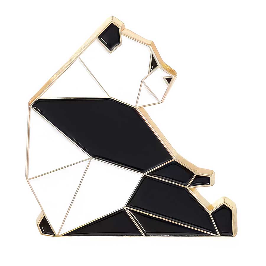 Origami Enamel Animal Badges