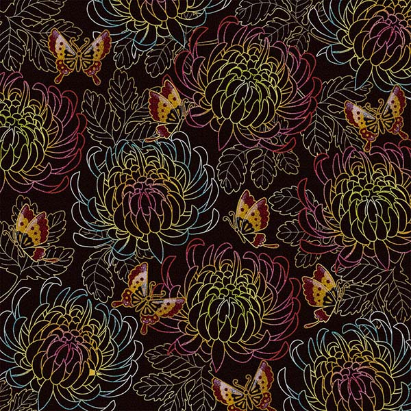 Black Japanese Washi Chiyogami Origami Paper – 28 Sheets, 15cm