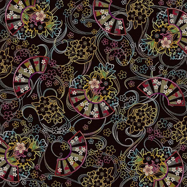 Black Japanese Washi Chiyogami Origami Paper – 28 Sheets, 15cm