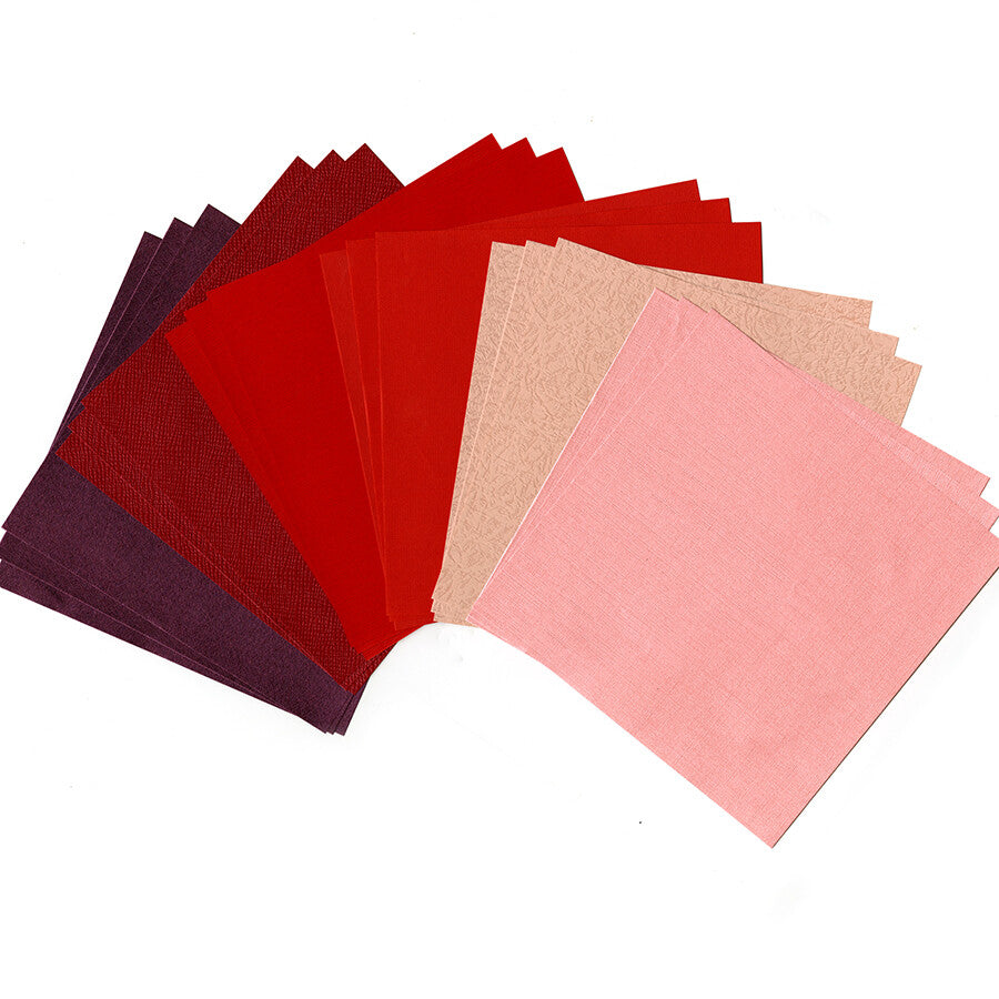 Bright Colour Origami Paper - Pink / Red / Purple | 19x19cm | 18 sheets