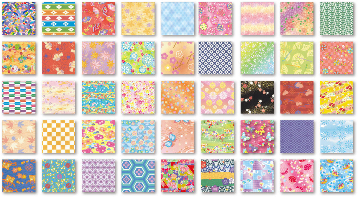 Chiyogami Origami Paper – 180 Sheets, 45 Patterns, 7.5cms