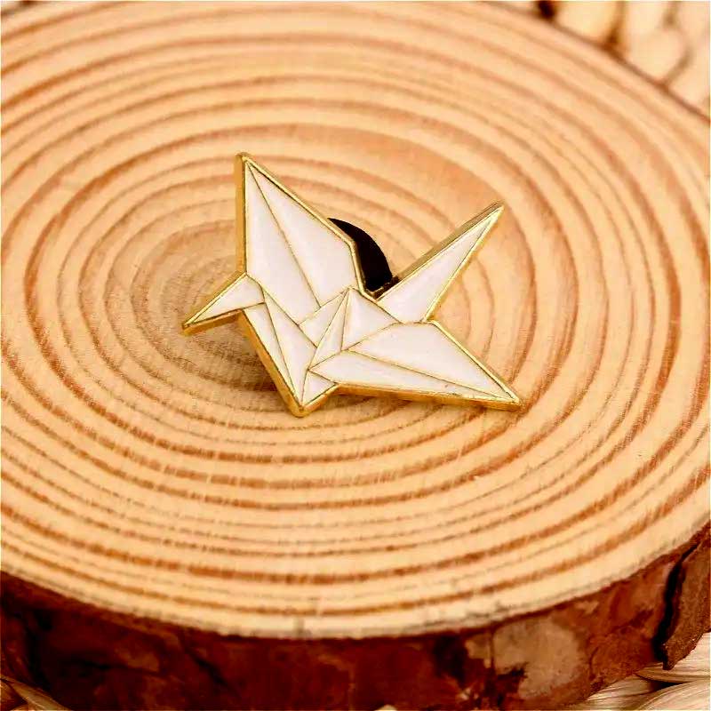 Origami Crane Pin