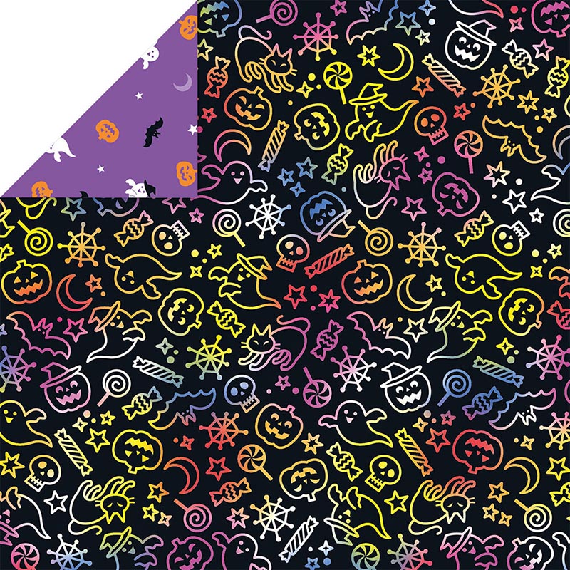 Halloween Chiyogami Origami Paper – Reversible Japanese Paper, 30 Sheets
