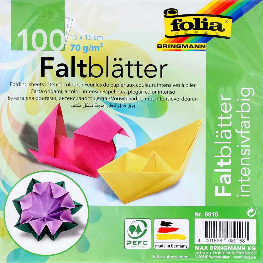 Origami Paper – 100 Sheets (Double-Sided Color)