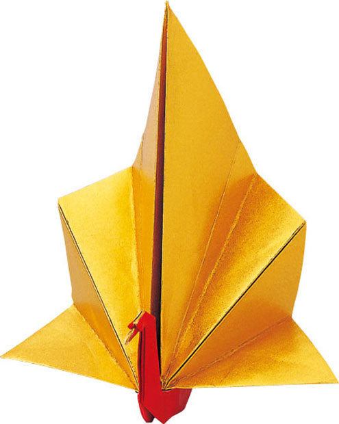 Luxury Gold Foil - Red/Gold Kraft Origami Paper | 15x15cm | 10 sheets