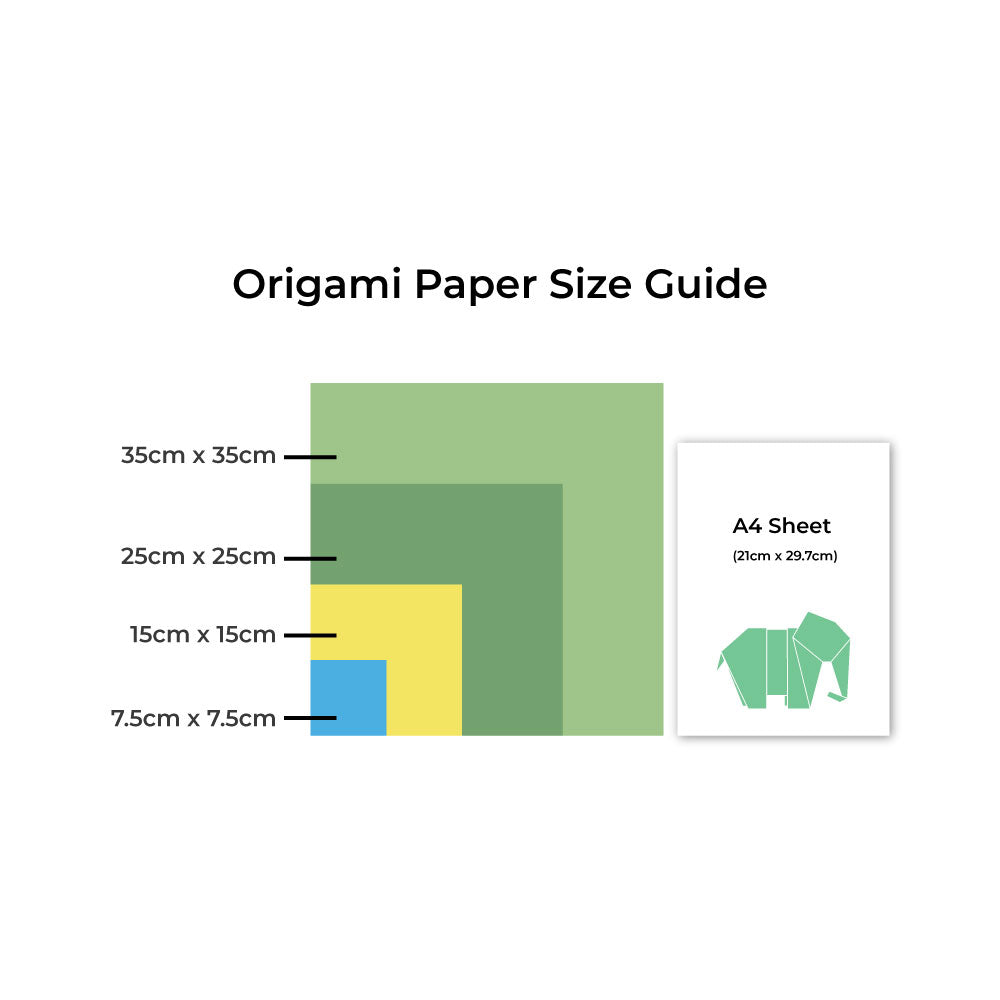 Tant Origami Paper Pack – Blue Set, Multi-Size, 12 Colours