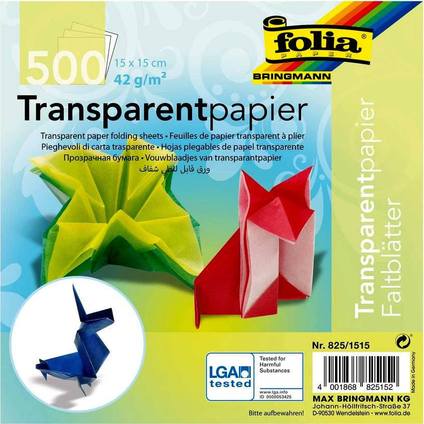 Transparent Paper | 500 Sheets | 2 sizes