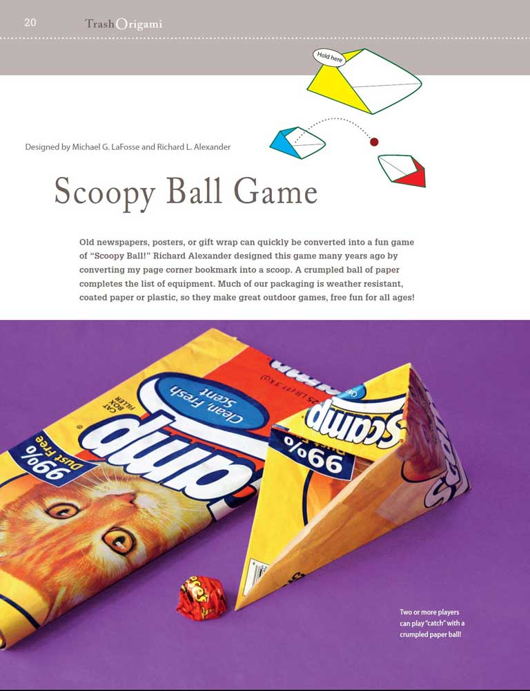 Trash Origami by Michael G. LaFosse | Recycled Paper Folding Book