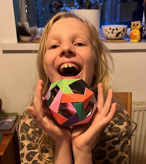 Young Folder Spotlight: Fern's Amazing Skeletal Dodecahedron