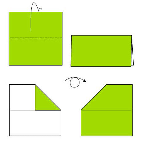Origami folding diagram symbols