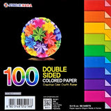Kami Origami Paper Pack – 100 Sheets, 10 Colours, Double-sided, 15x15 cm