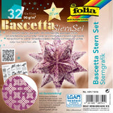 Bascetta Star Origami Kit – Patterned 15x15 cm, 32 Sheets