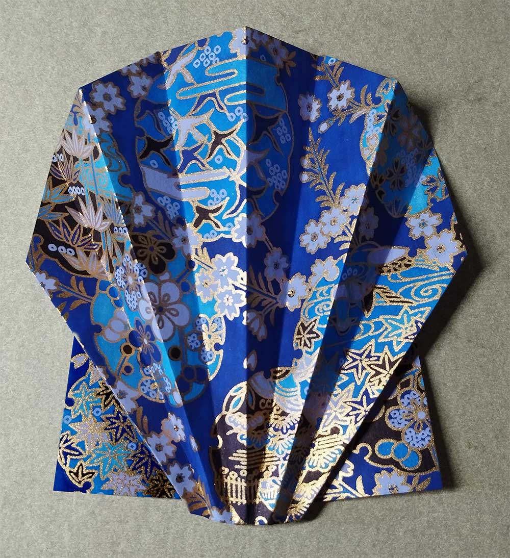 Hand-Dyed Yuzen Washi Origami Paper – Blue Tones | 10 Sheets