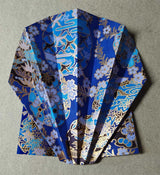 Hand-Dyed Yuzen Washi Origami Paper – Blue Tones | 10 Sheets