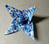 Hand-Dyed Yuzen Washi Origami Paper – Blue Tones | 10 Sheets