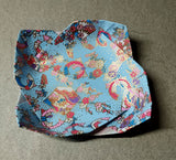 Hand-Dyed Yuzen Washi Origami Paper – Blue Tones | 10 Sheets