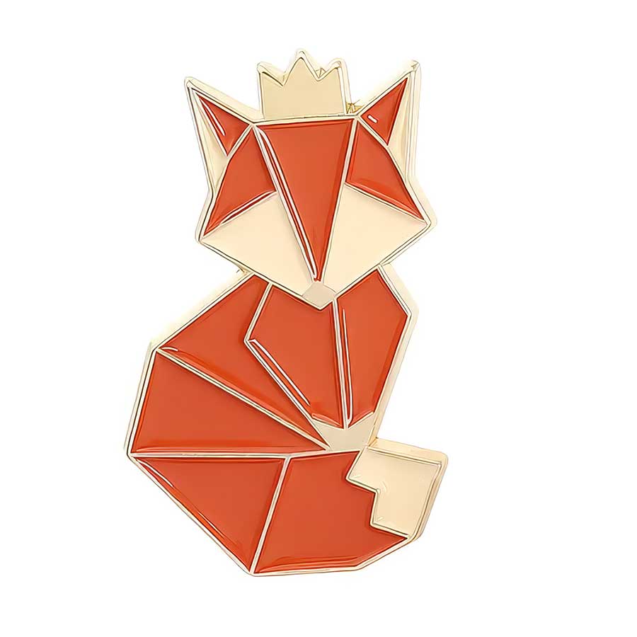 Origami Enamel Animal Badges