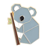 Origami Enamel Animal Badges