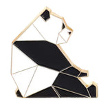 Origami Enamel Animal Badges
