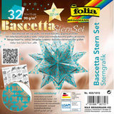 Bascetta Star Origami Kit – Patterned 15x15 cm, 32 Sheets