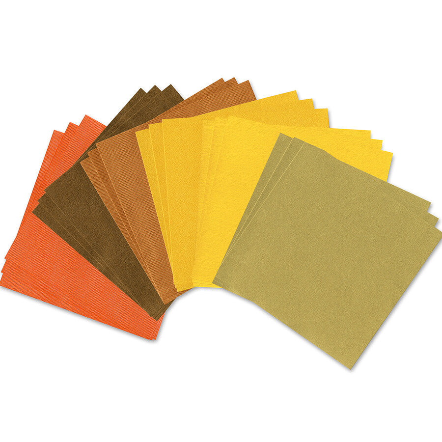 Bright Colour Origami Paper - Gold / Bronze / Orange | 19x19cm | 18 sheets