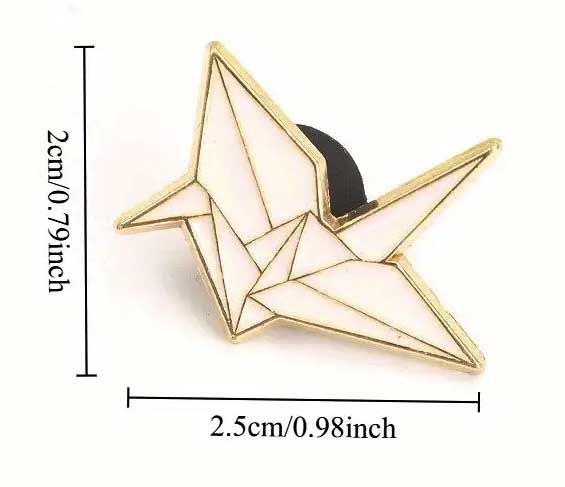 Origami Crane Enamel Pin – Thoughtful Gift of Peace