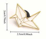 Origami Crane Enamel Pin – Thoughtful Gift of Peace