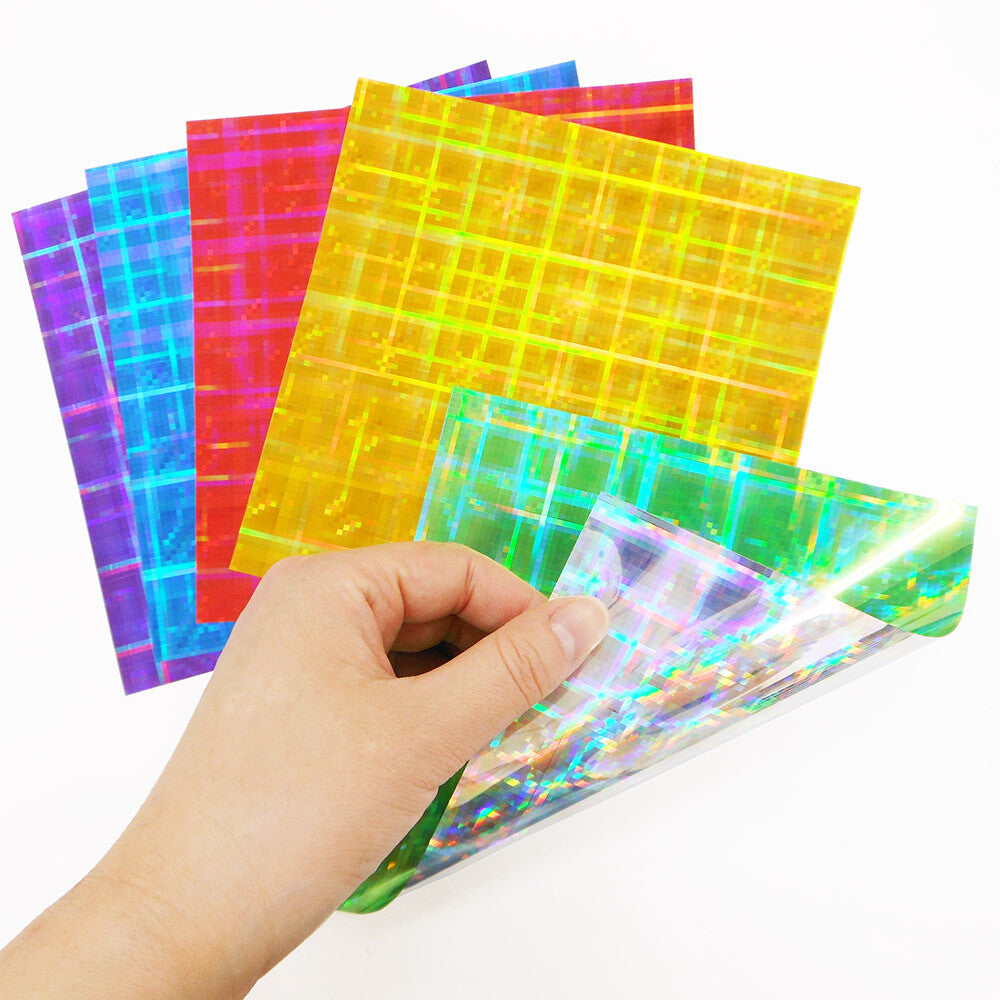 Coloured Foil Hologram Origami Paper – 20 Sheets, 10 Colours, 15cm