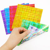 Coloured Foil Hologram Origami Paper – 20 Sheets, 10 Colours, 15cm