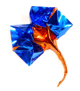 Foil Origami Paper – Blue / Gold 15 × 15 cm | 10 Sheets Metallic Craft Paper