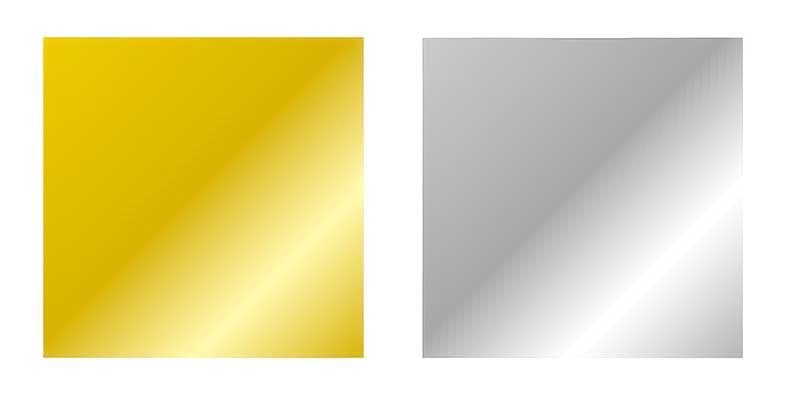 Ehime Paper Factory Thick Gold & Silver Origami Paper 7.5 or 15cm – 26 Sheets Made in Japan