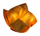 Ehime Shiko Origami Golden Washi | 15x15cm – Shine, Pure Silk & Poppy Patterns | Made in Japan