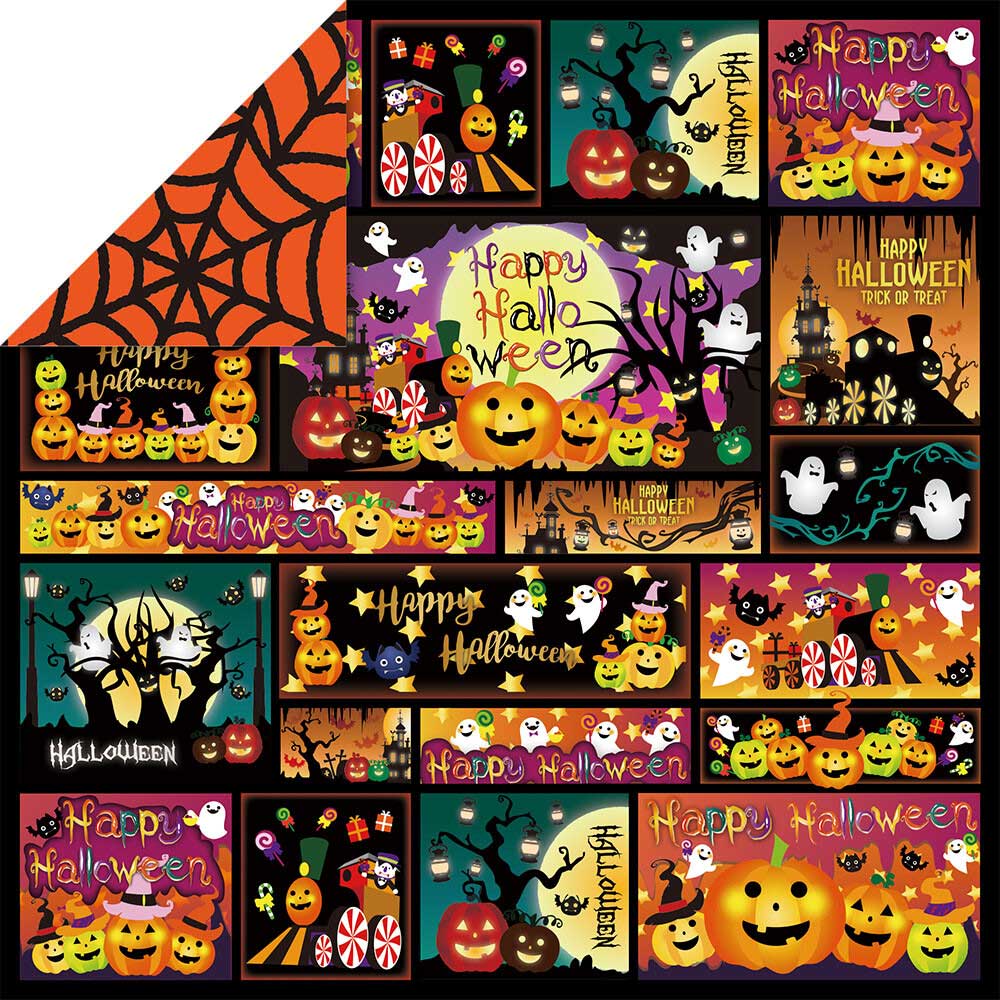 Halloween Chiyogami Origami Paper – Reversible Japanese Paper, 30 Sheets