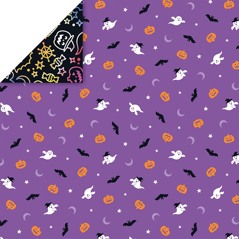 Halloween Chiyogami Origami Paper – Reversible Japanese Paper, 30 Sheets