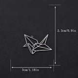 Origami Golden Crane Metal Pendant | Symbol of Peace & Luck