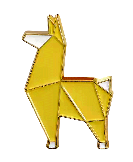 Origami Enamel Animal Badges
