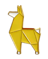Origami Enamel Animal Badges
