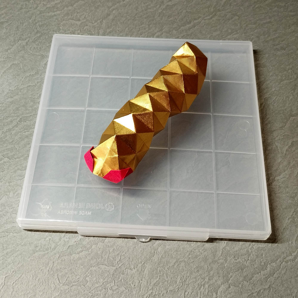 Plastic Origami Paper Storage Case | Attached Lid