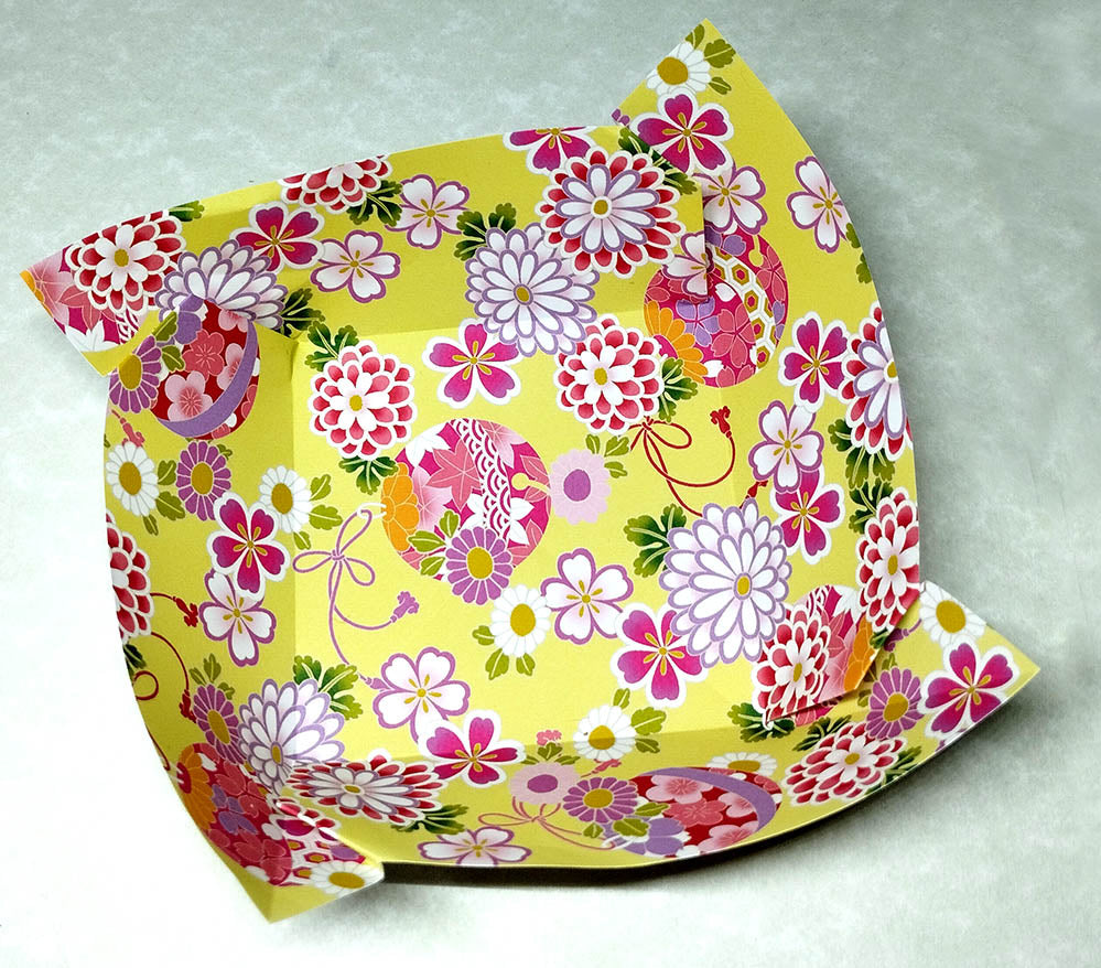 Stone Paper Kyo-Yuzen Hana Origami Paper 15cm | Waterproof Stone Paper (12 Sheets)
