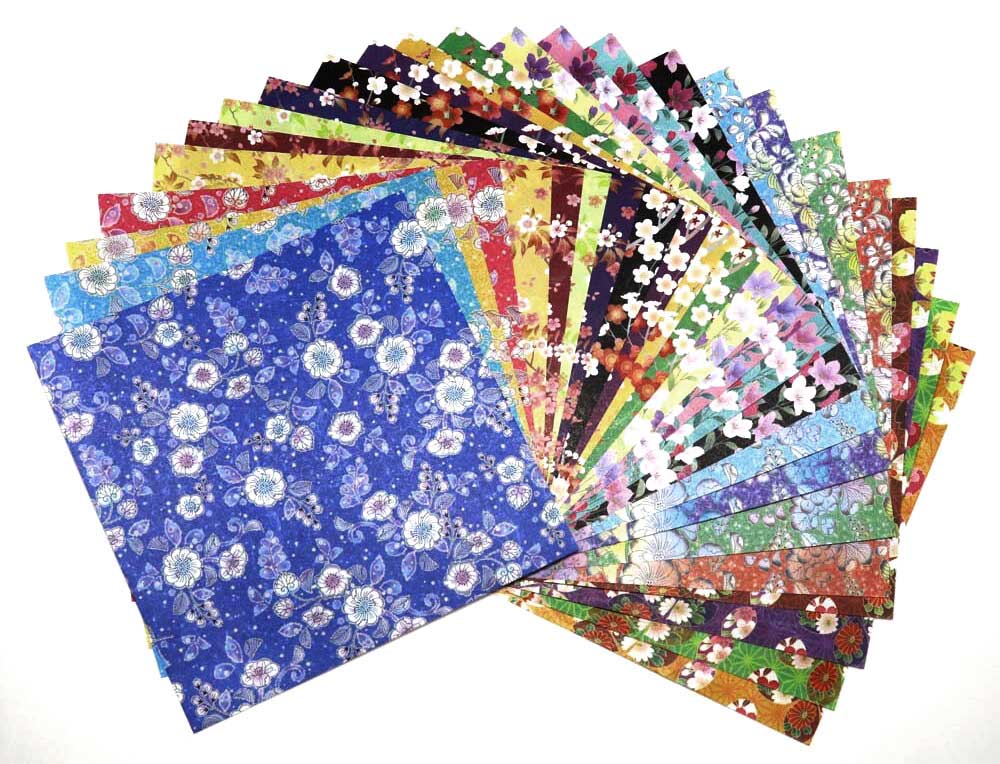 Japanese Washi Chiyogami Hana Kyo Yuzen 15cm