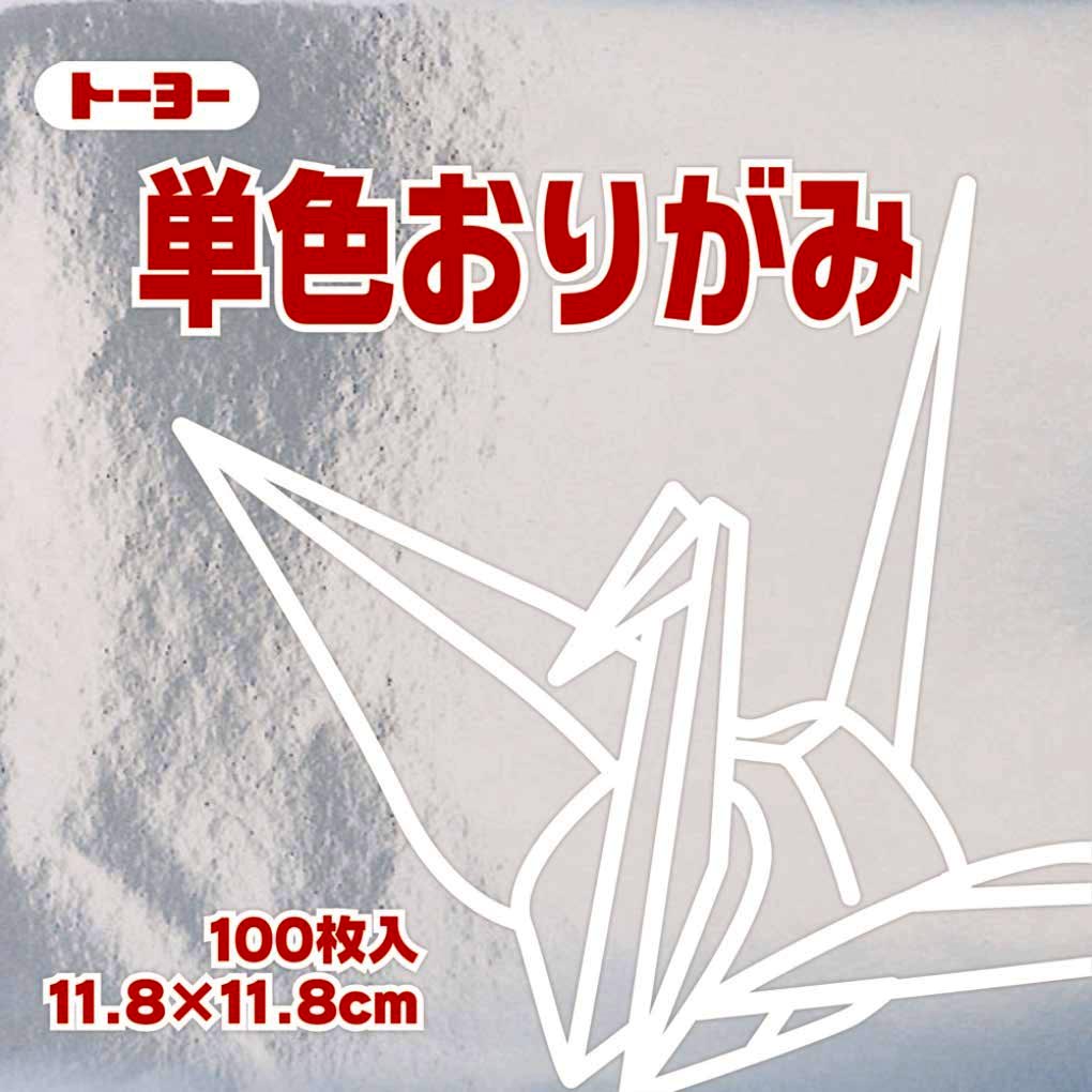 Silver Kami Origami Paper – 100 Sheets, 15cm