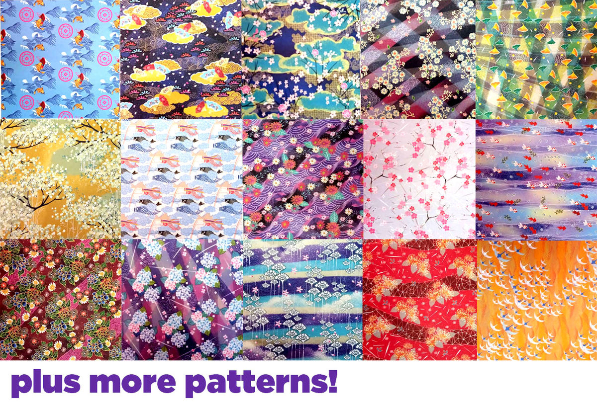 Japanese Patterned Origami Paper 18cm | 100 Sheets