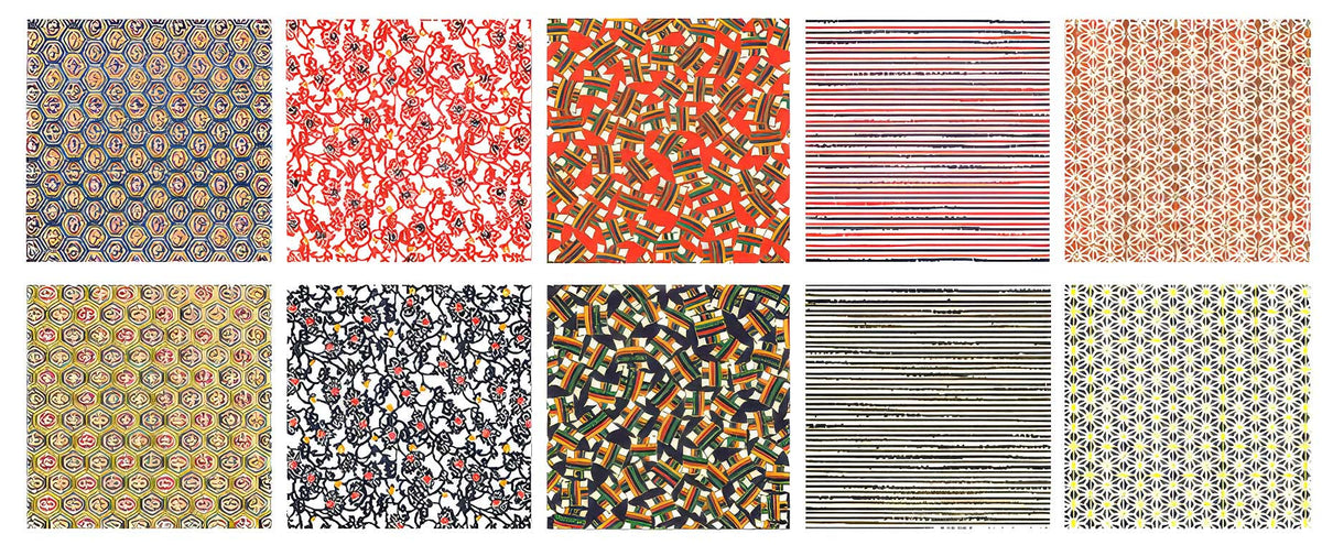 Yuzen Chiyogami Gold Origami Paper – 30 Sheets, 15cm