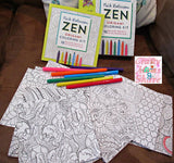 Origami Zen Colouring Book + Folding Paper (Free Pens Included!)